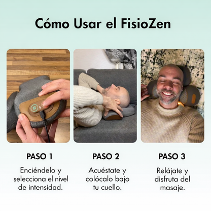 FisioZen™ Masajeador de Cuello 3 en 1 con Calor y Traccion